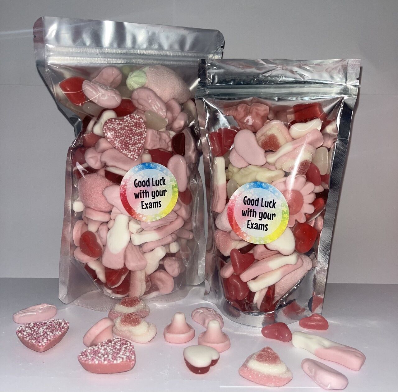 Good Luck Exams Pick N Mix Gummy Sweets Fizzy & Non Pouch Gift Hamper Present
