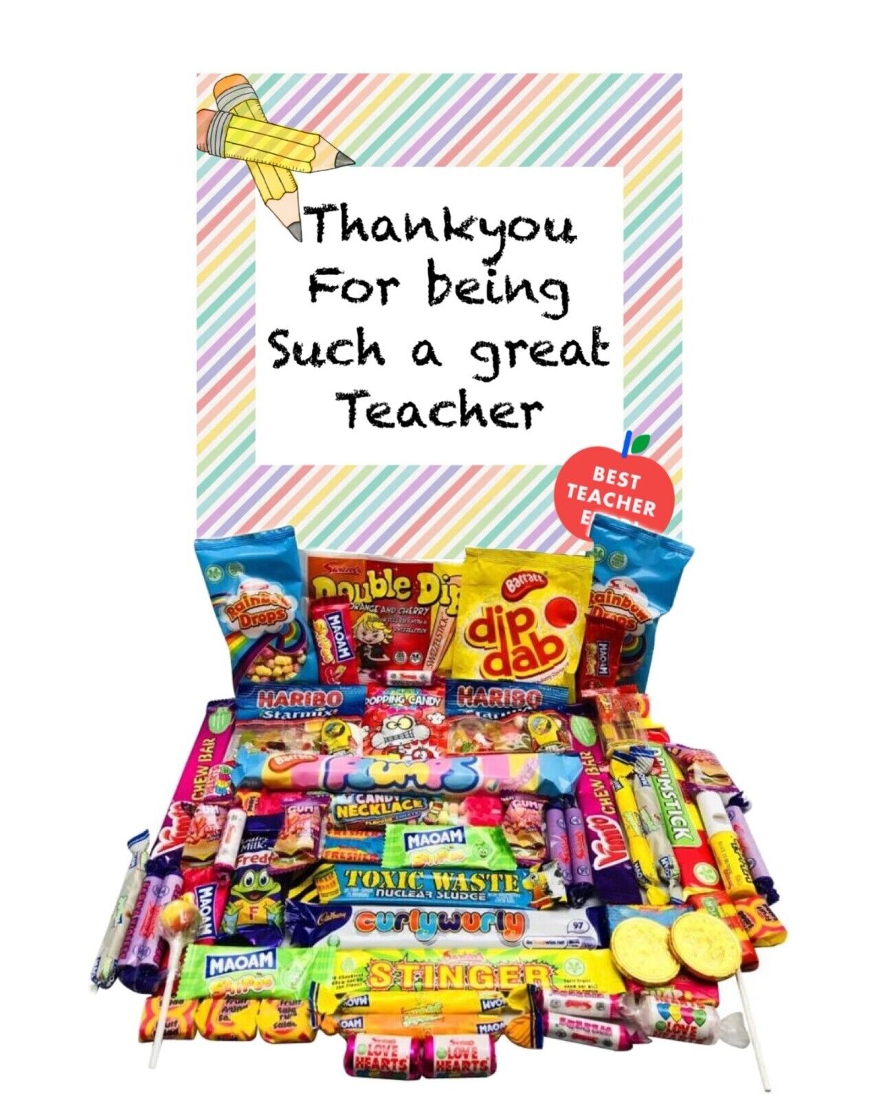 Thank You Best Teacher Gift Pick n Mix Chocolate Fudge Hamper Present Sweets
