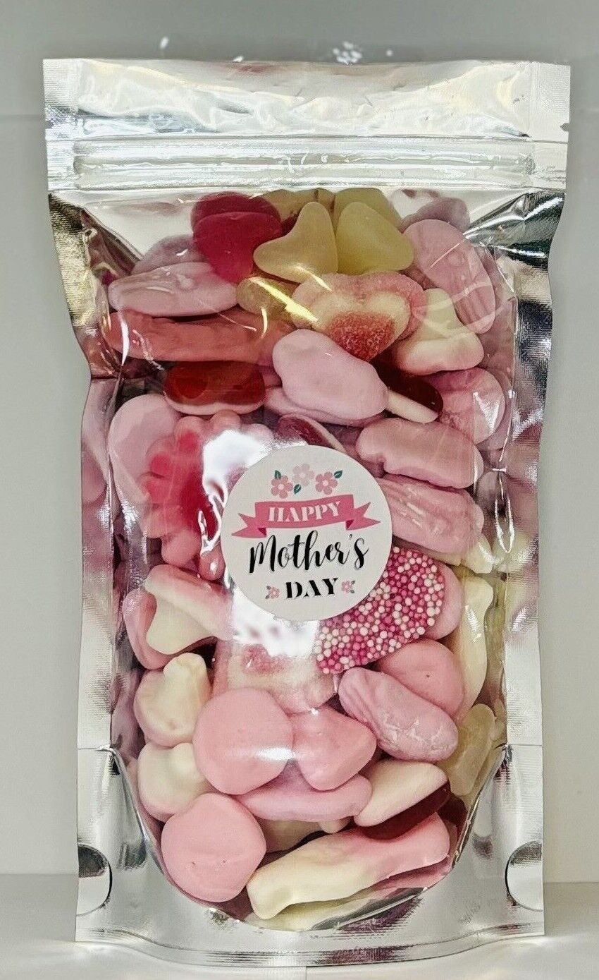 Happy Mothers Day Pink Filled Pick N Mix Sweet Treat Pouch Present Gift