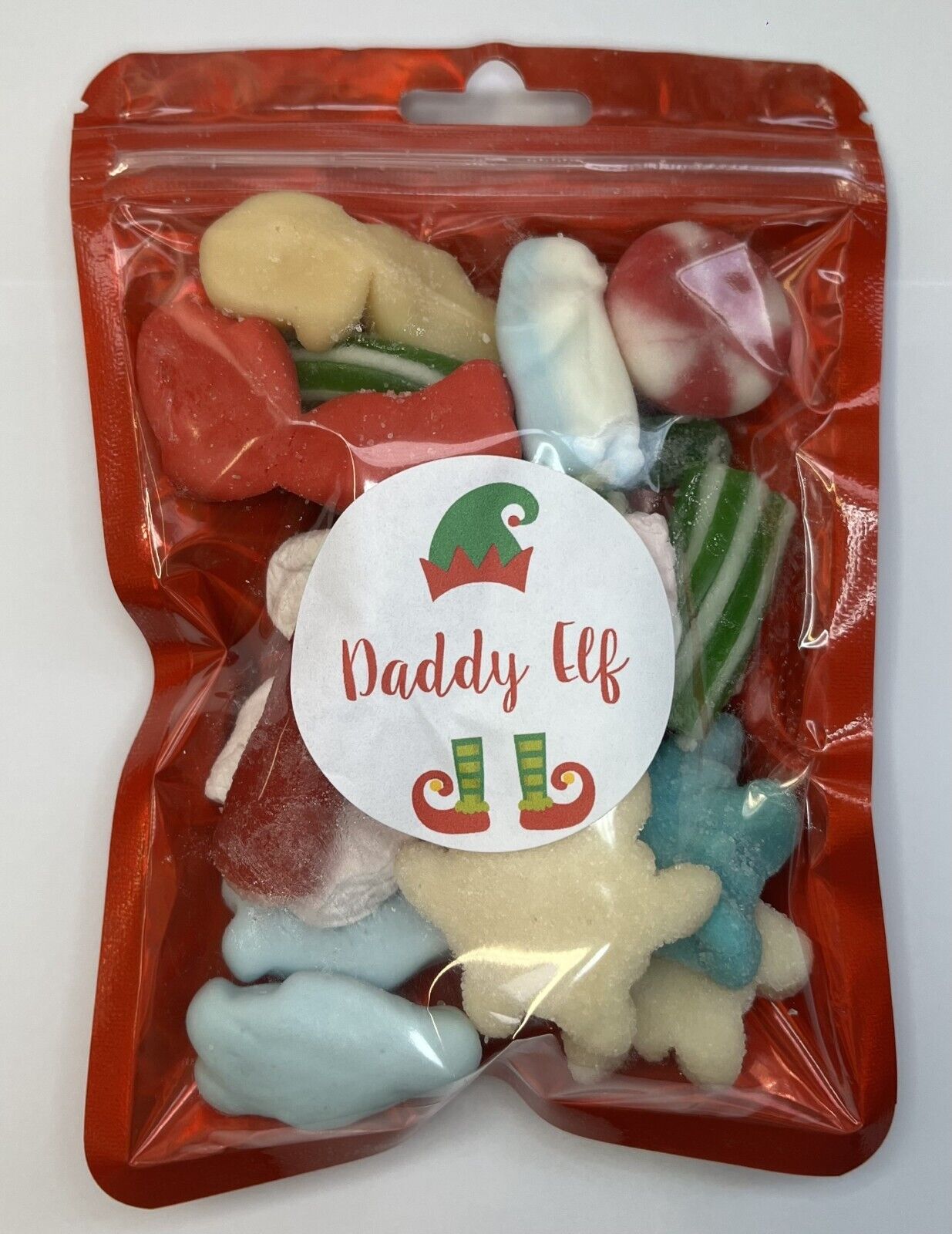 Christmas Xmas Elf Family Filled Festive Pick N Mix Sweet Pouch Gift Present