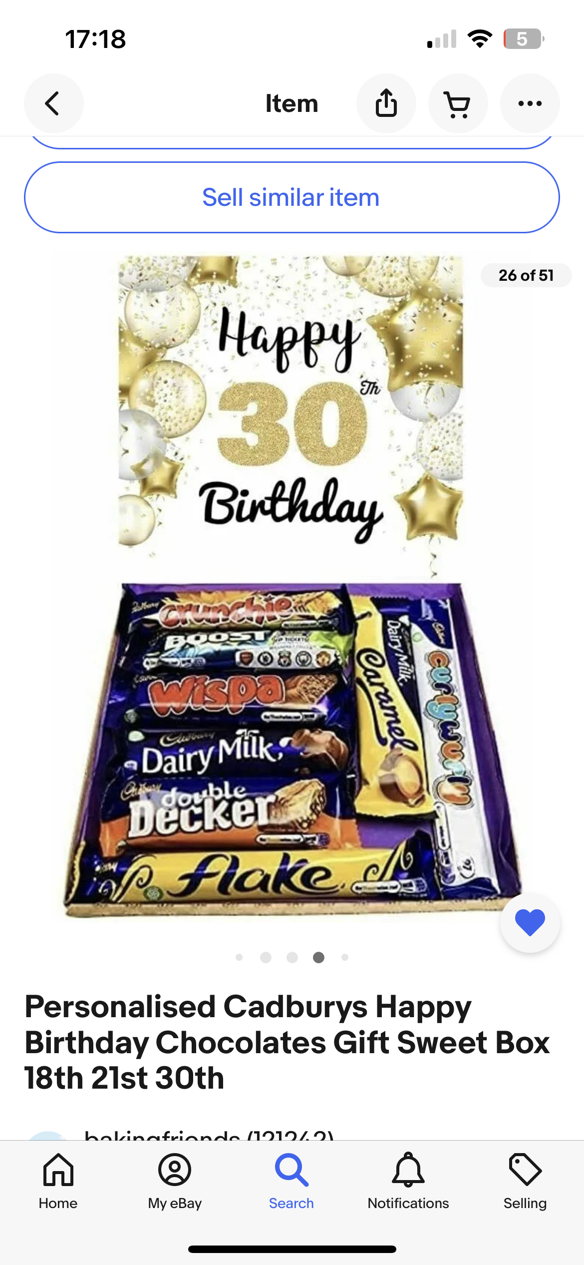 Happy Birthday Cadburys Full size Bars  Sweet Box Gift??