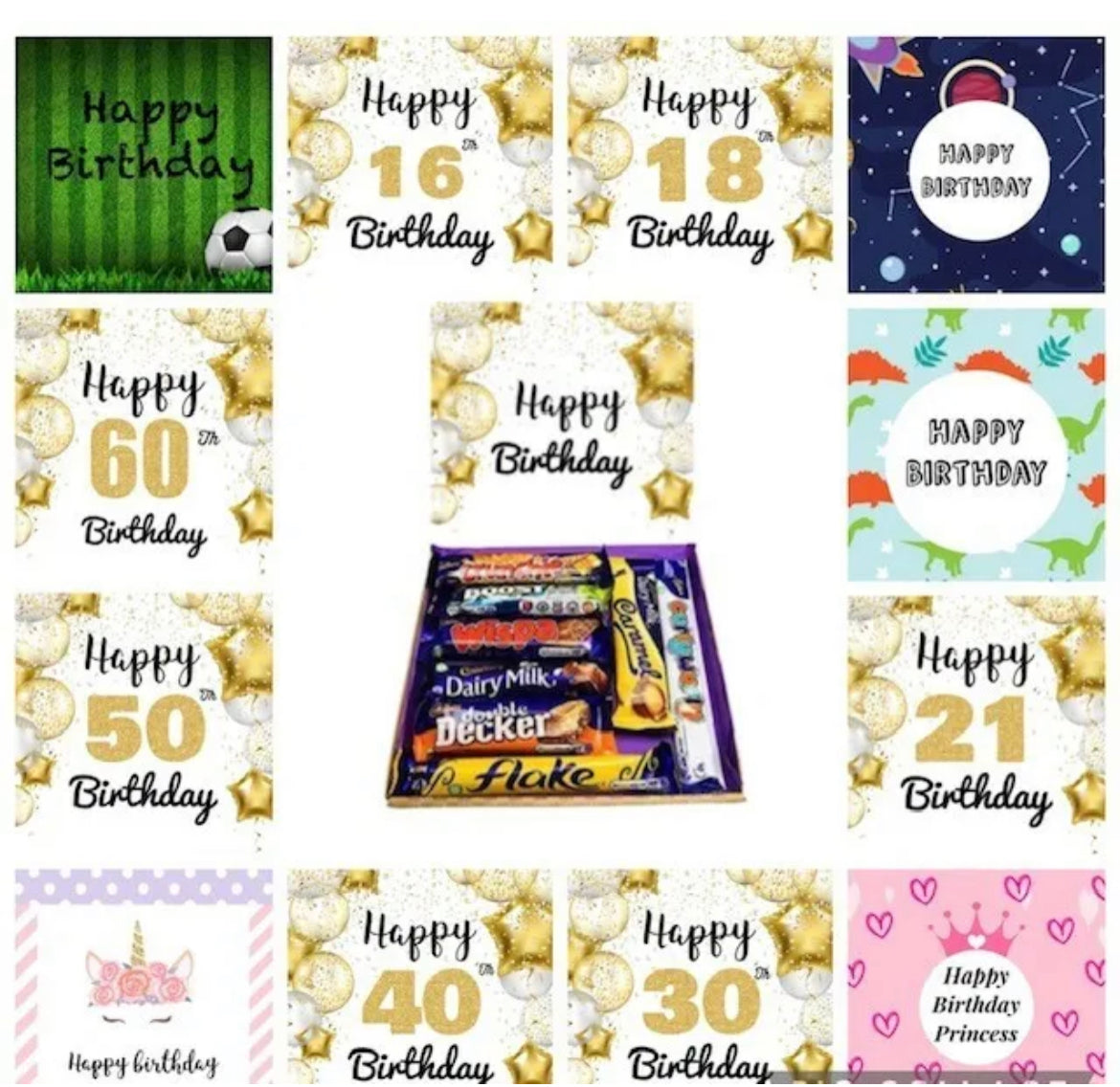 Happy Birthday Cadburys Full size Bars  Sweet Box Gift??