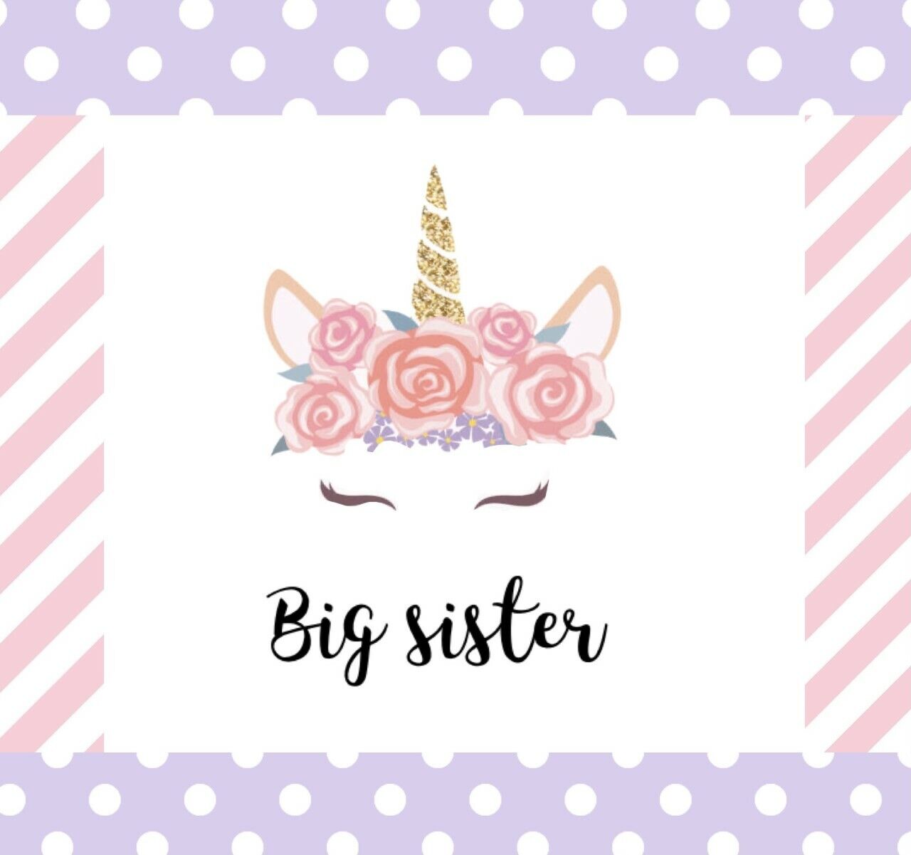 Big Sister Unicorn Gift Pick n Mix 300g Sweets Box Hamper Present