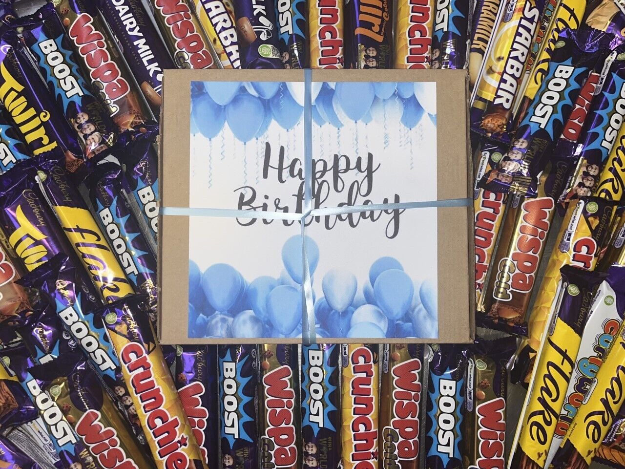 Cadburys Happy Birthday Blue Chocolate Present Hamper Sweet Box Gift