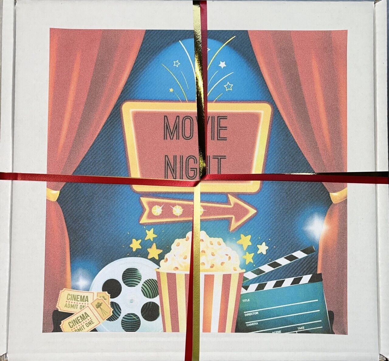 Movie Date Night Box For 2 Butterkist Popcorn Sweet Cones Doritos Treats Hamper